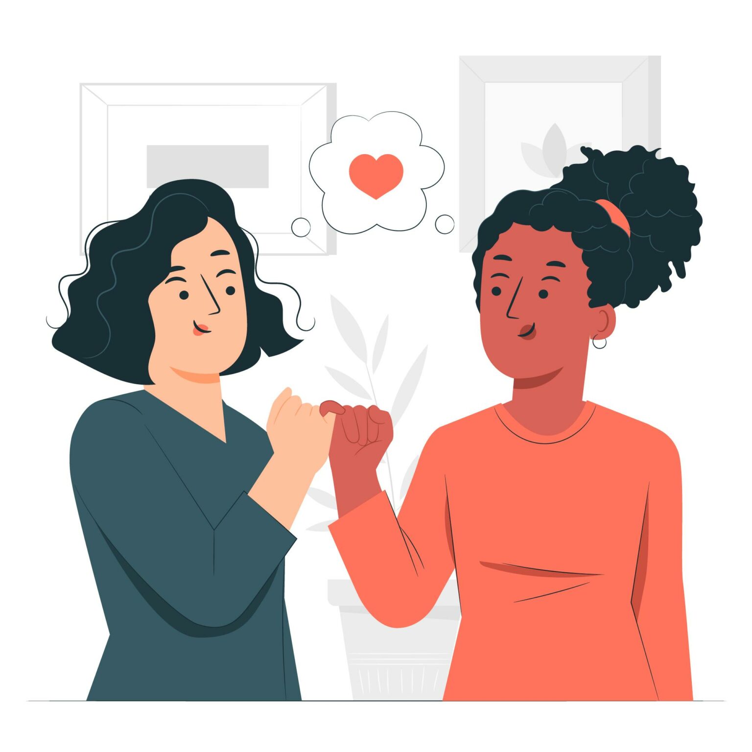 women pinky promise